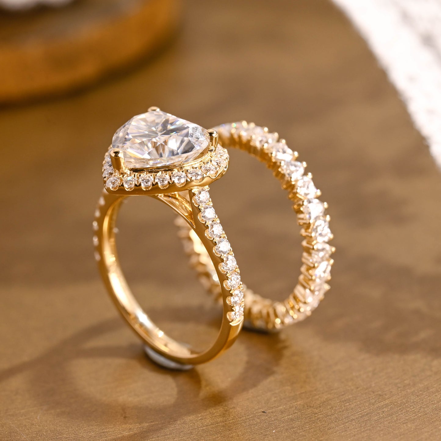 3.0 CT Round Pave Lab Grown Diamond Bridal Set