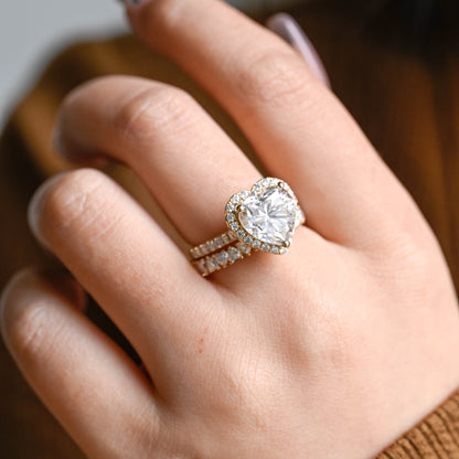 3.0 CT Round Pave Lab Grown Diamond Bridal Set