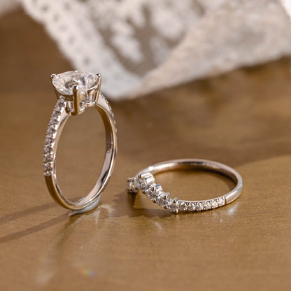 3.0 CT Round Pave Lab Grown Diamond Bridal Set
