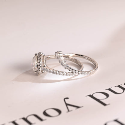 3.0 CT Round Pave Lab Grown Diamond Bridal Set