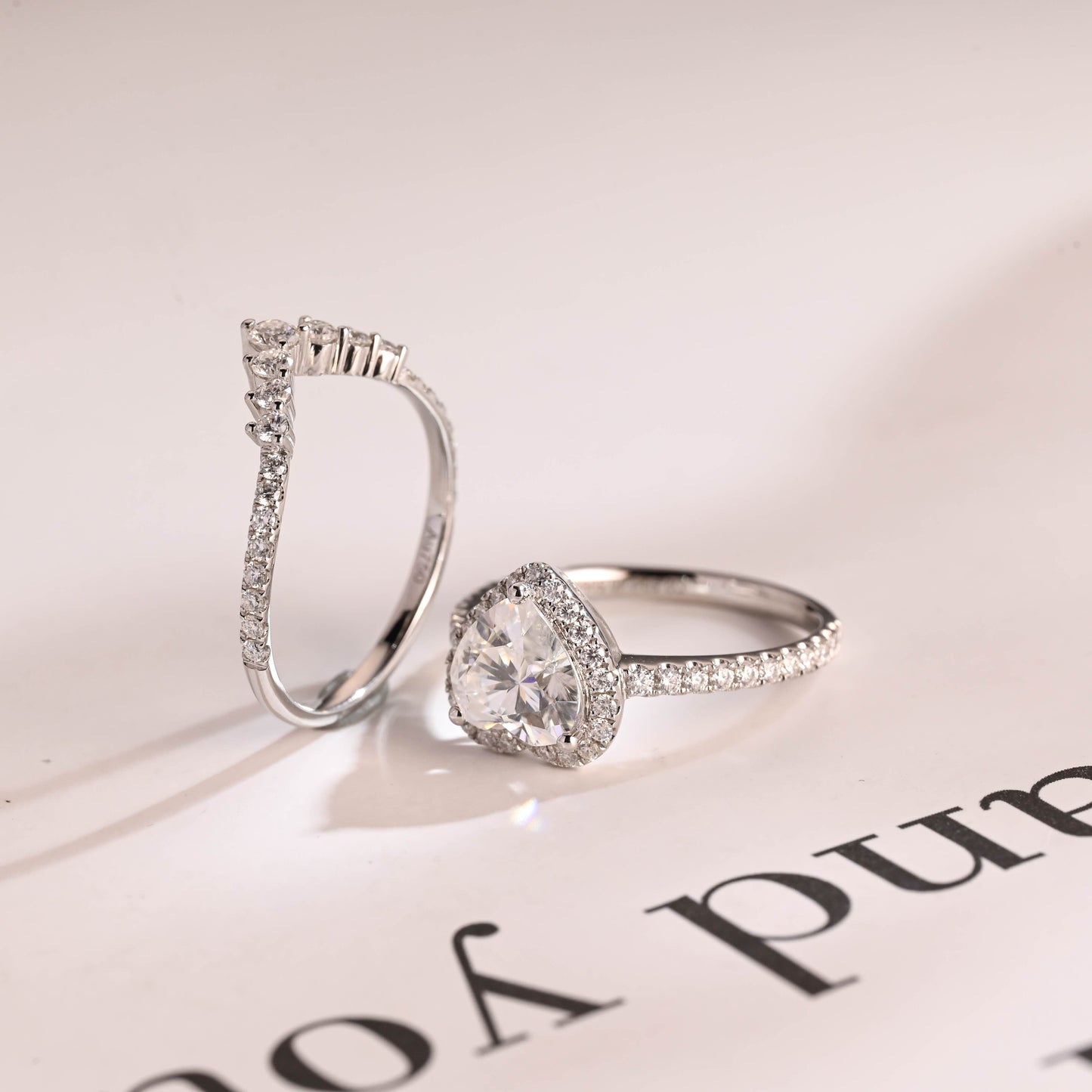 3.0 CT Round Pave Lab Grown Diamond Bridal Set