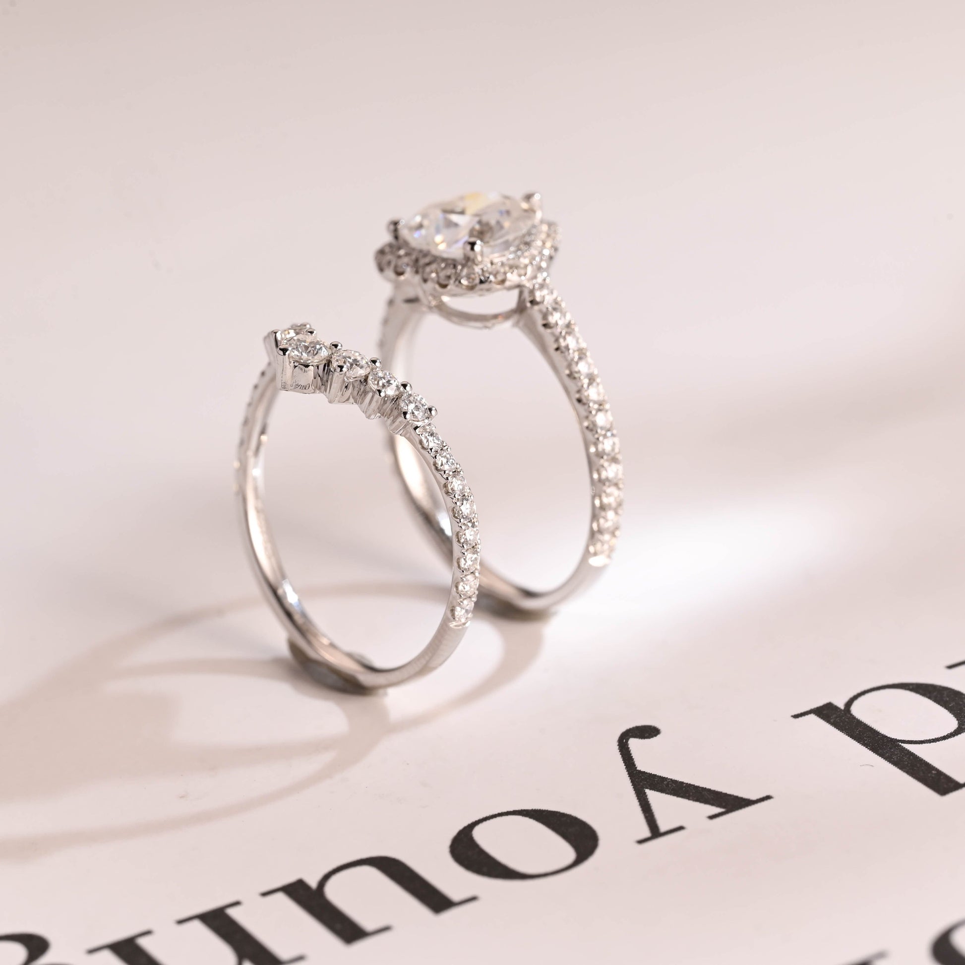 3.0 CT Round Pave Lab Grown Diamond Bridal Set