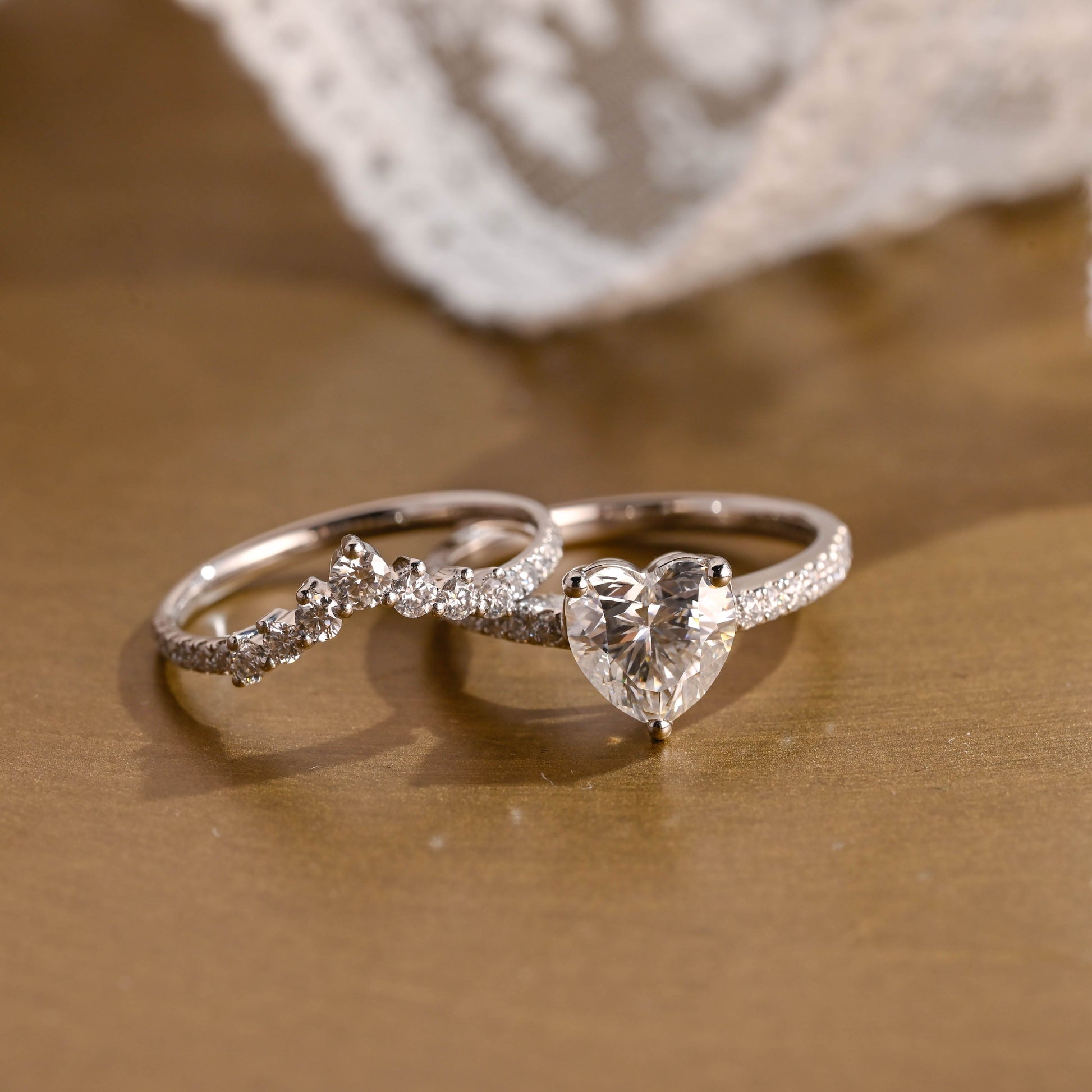 3.0 CT Round Pave Lab Grown Diamond Bridal Set