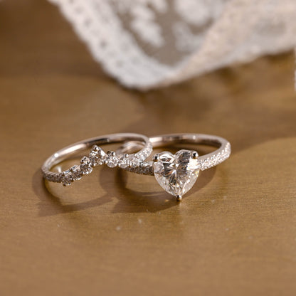 3.0 CT Round Pave Lab Grown Diamond Bridal Set