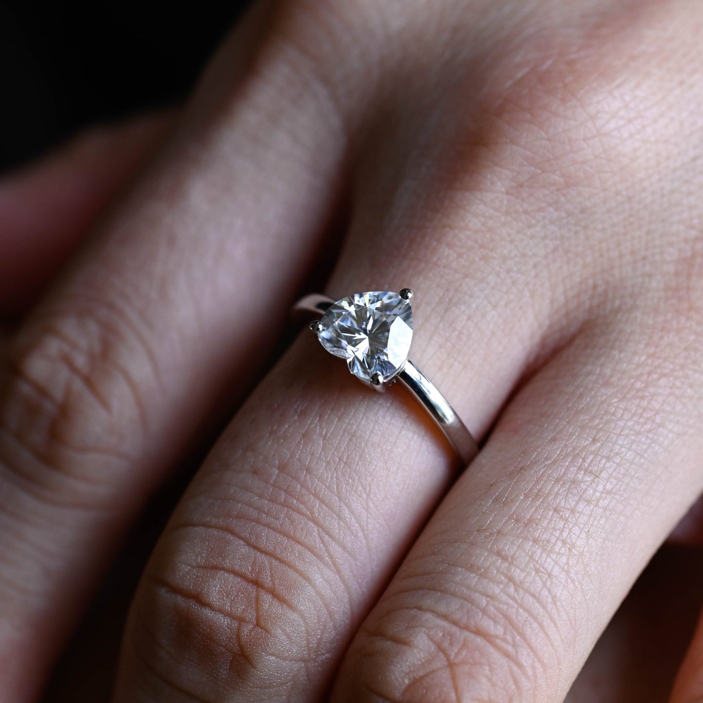 2 CT Round Three Stones Lab Grown Diamond Engagement Ring