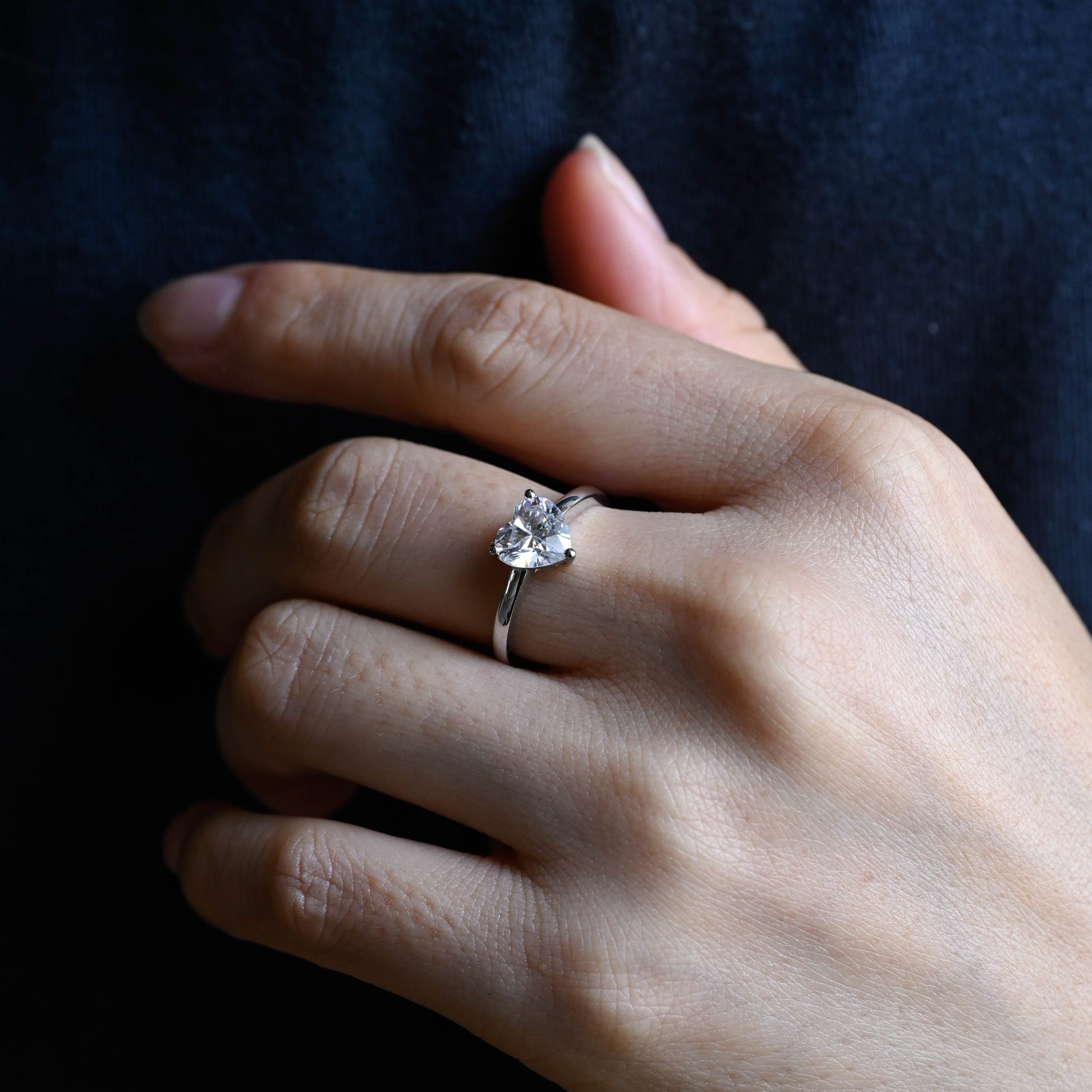 2 CT Round Three Stones Lab Grown Diamond Engagement Ring