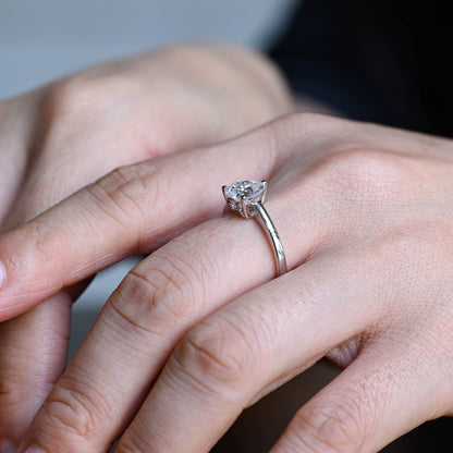 2 CT Round Three Stones Lab Grown Diamond Engagement Ring