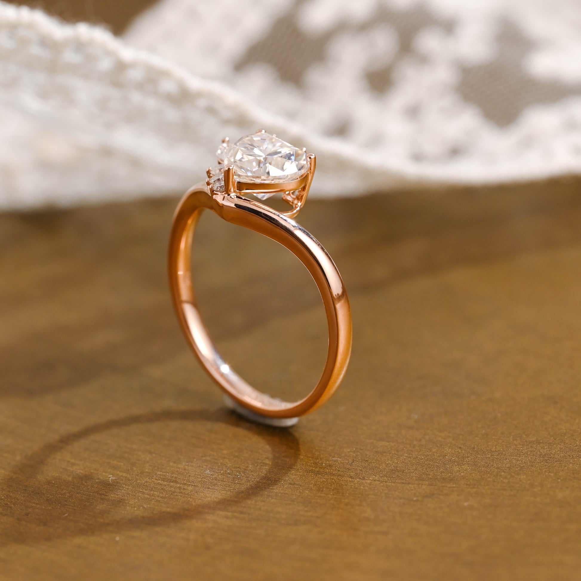 2 CT Round Three Stones Lab Grown Diamond Engagement Ring