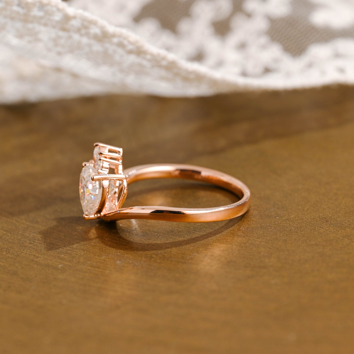 2 CT Round Three Stones Lab Grown Diamond Engagement Ring