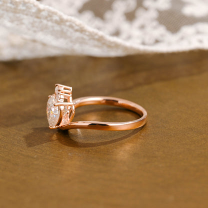 2 CT Round Three Stones Lab Grown Diamond Engagement Ring