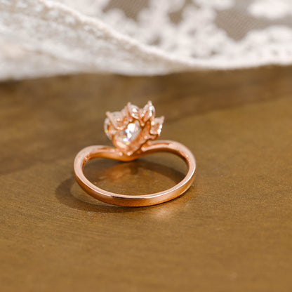 2 CT Round Three Stones Lab Grown Diamond Engagement Ring