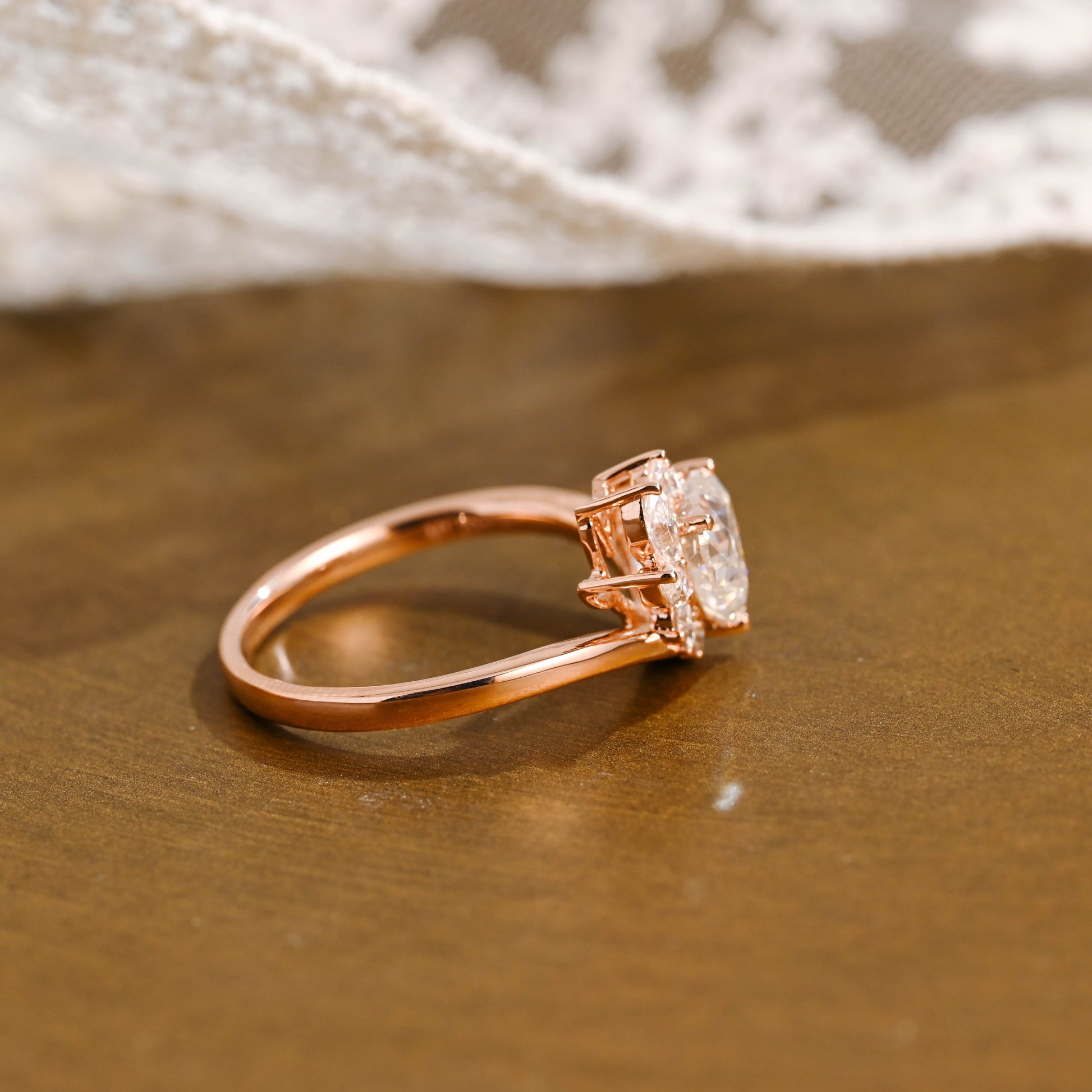 2 CT Round Three Stones Lab Grown Diamond Engagement Ring