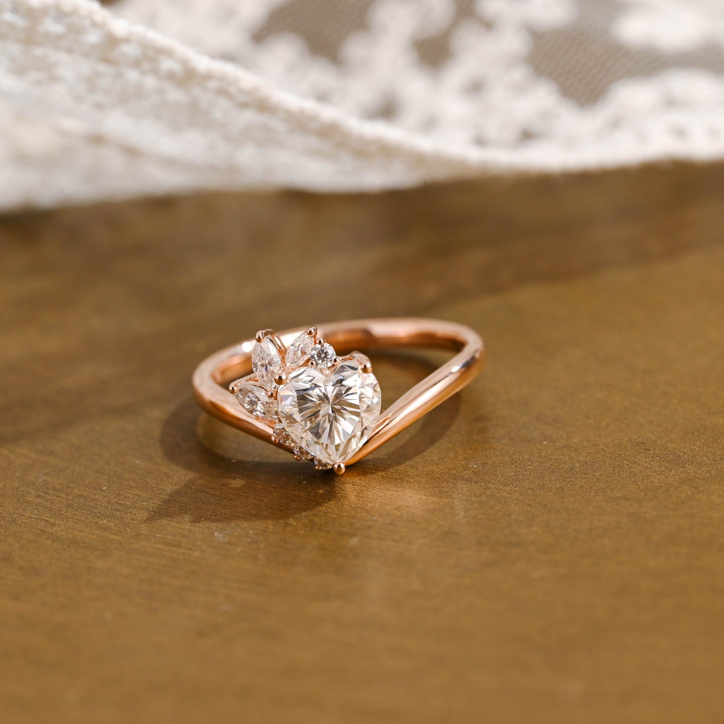 2 CT Round Three Stones Lab Grown Diamond Engagement Ring
