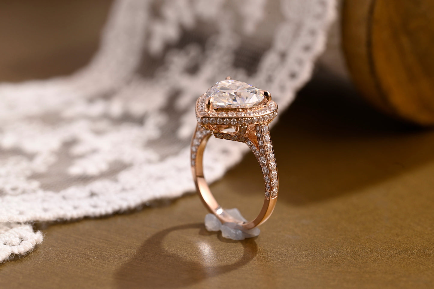 2 CT Round Three Stones Lab Grown Diamond Engagement Ring