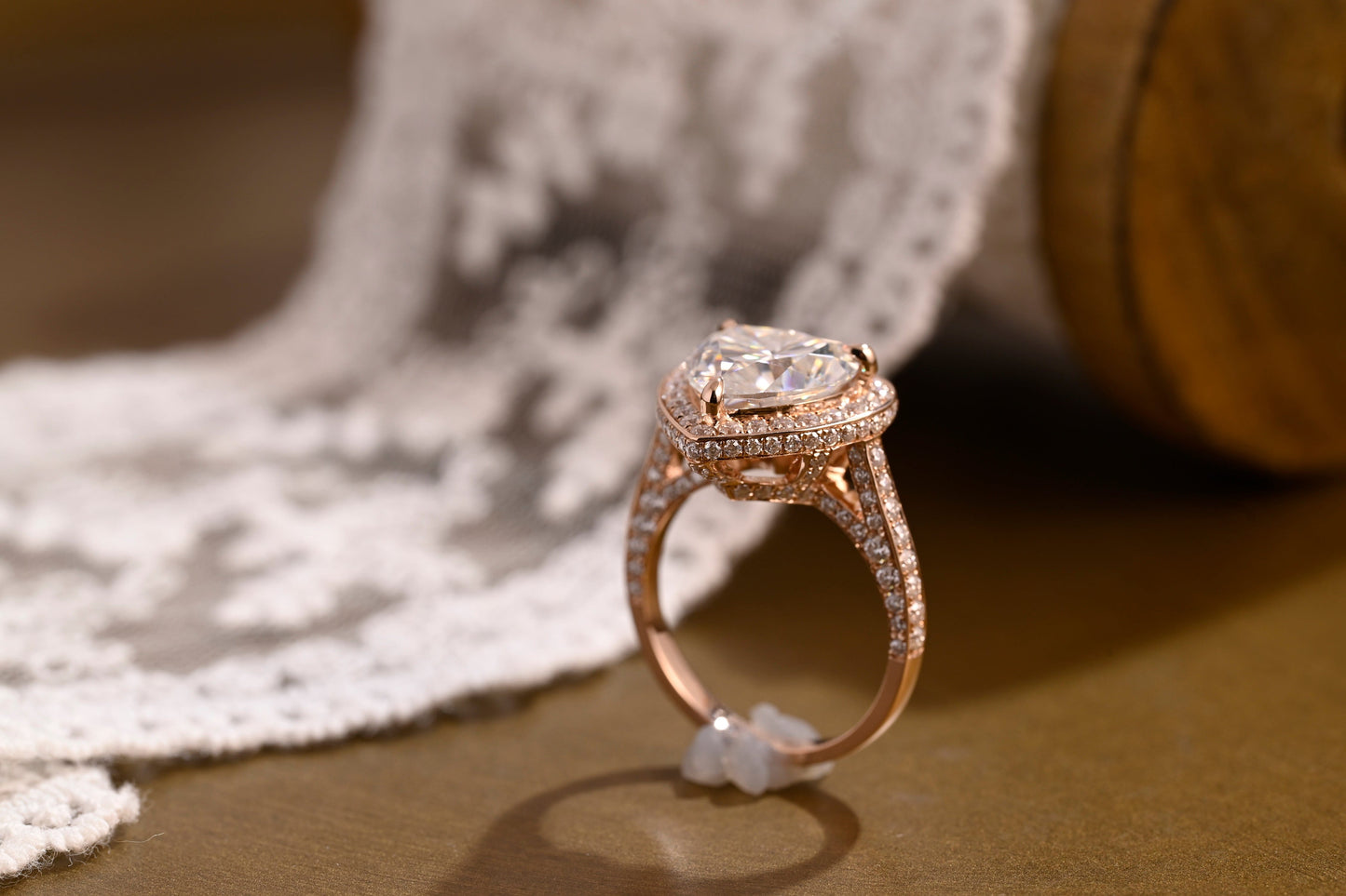 2 CT Round Three Stones Lab Grown Diamond Engagement Ring