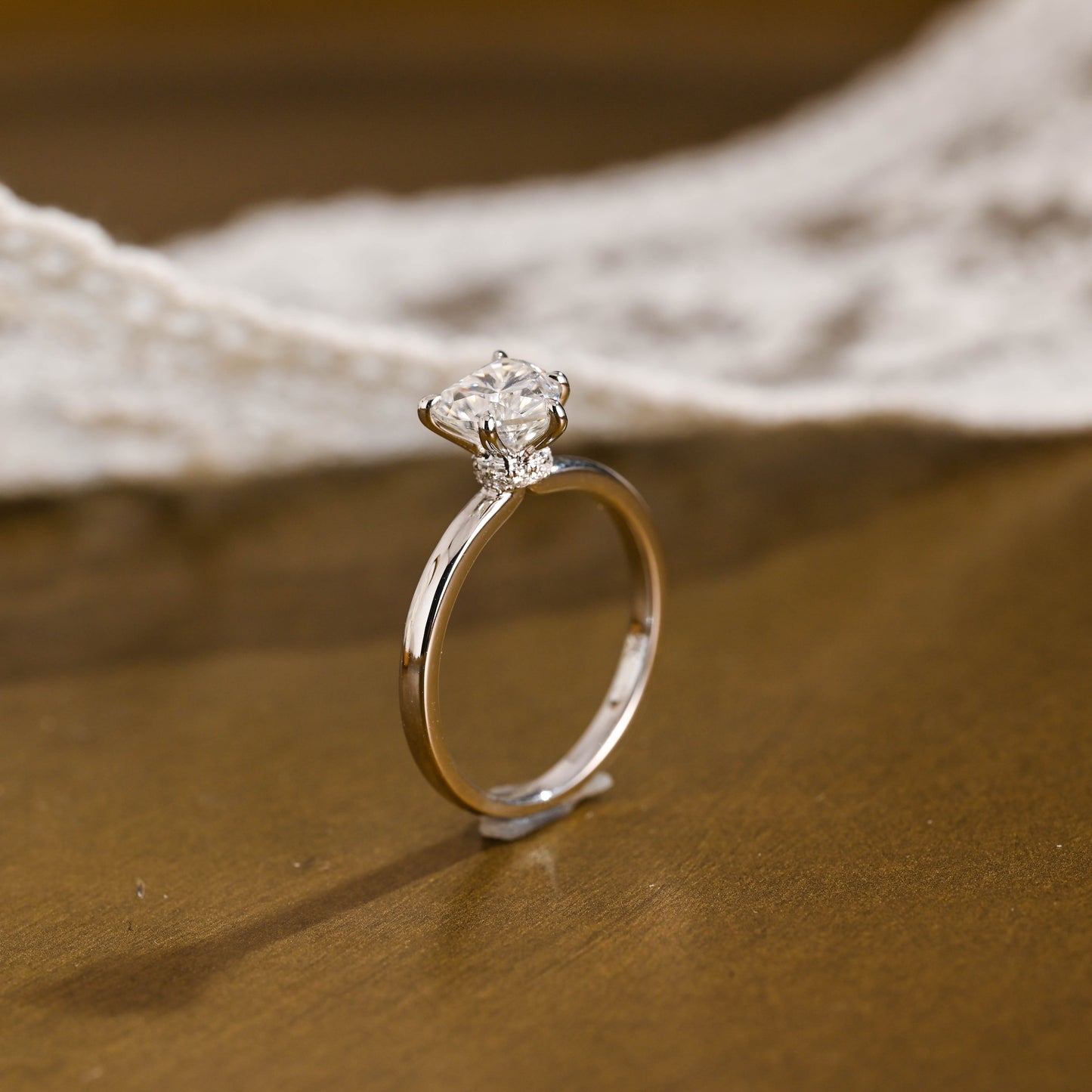 2 CT Round Three Stones Lab Grown Diamond Engagement Ring