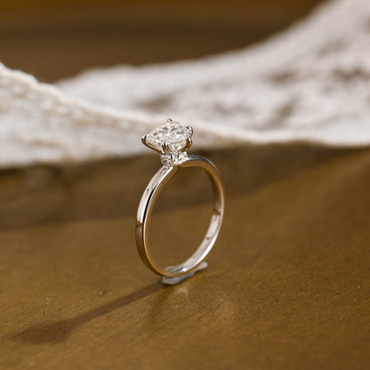 2 CT Round Three Stones Lab Grown Diamond Engagement Ring