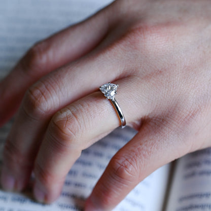 2 CT Round Three Stones Lab Grown Diamond Engagement Ring