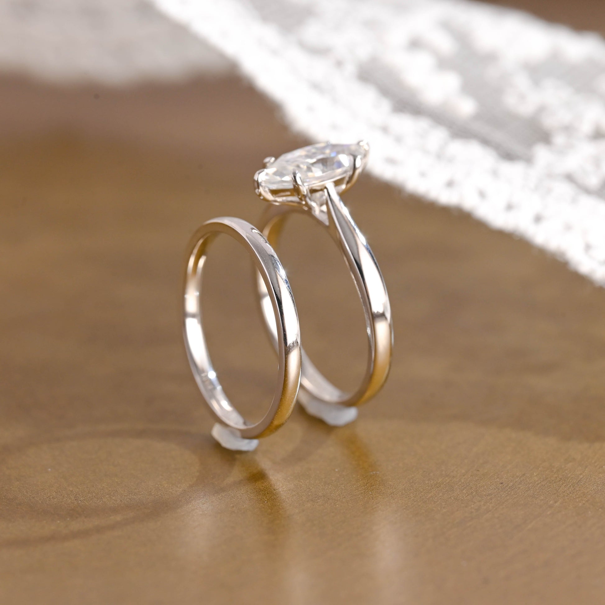 3.0 CT Round Pave Lab Grown Diamond Bridal Set