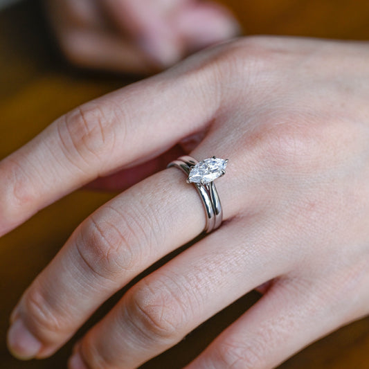 3.0 CT Round Pave Lab Grown Diamond Bridal Set