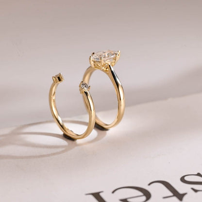 3.0 CT Round Pave Lab Grown Diamond Bridal Set