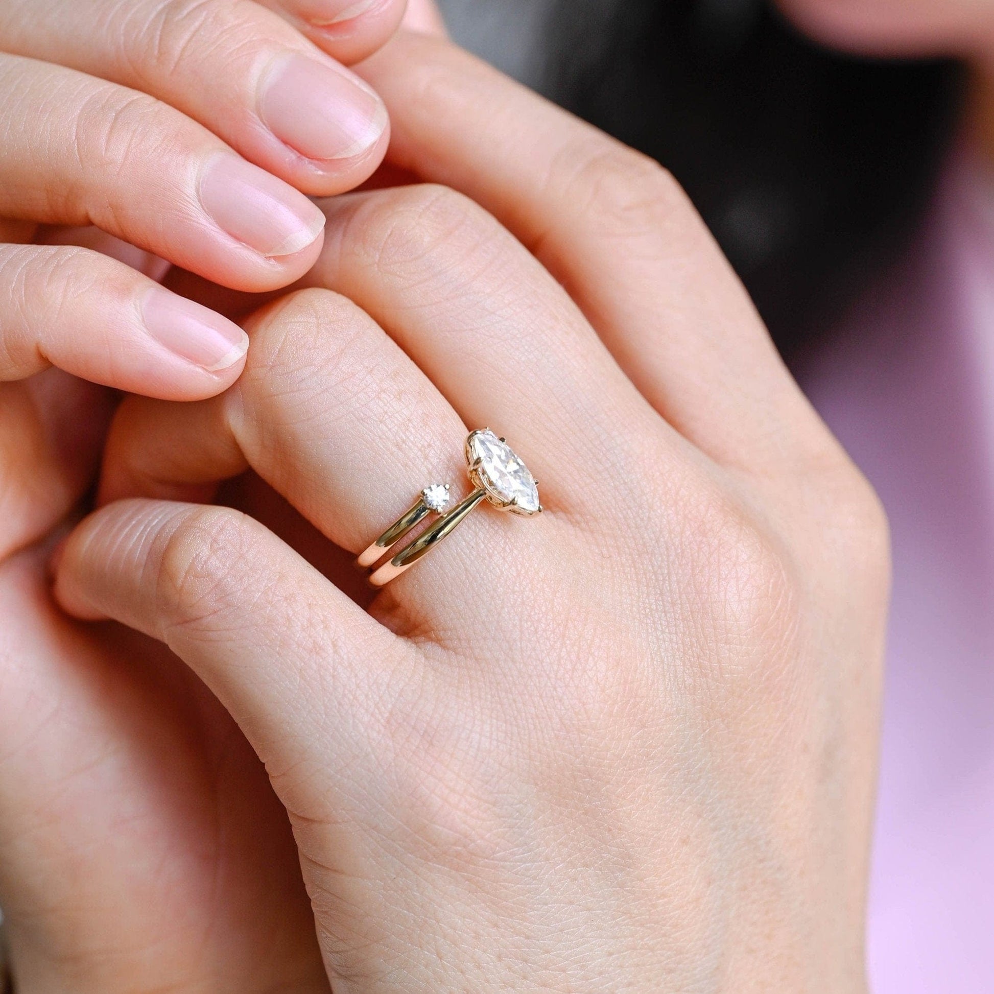 3.0 CT Round Pave Lab Grown Diamond Bridal Set