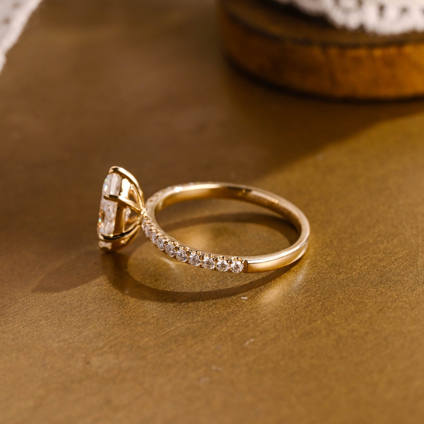 2 CT Round Three Stones Lab Grown Diamond Engagement Ring
