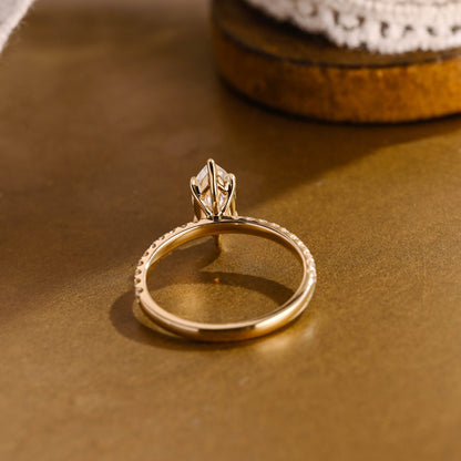 2 CT Round Three Stones Lab Grown Diamond Engagement Ring