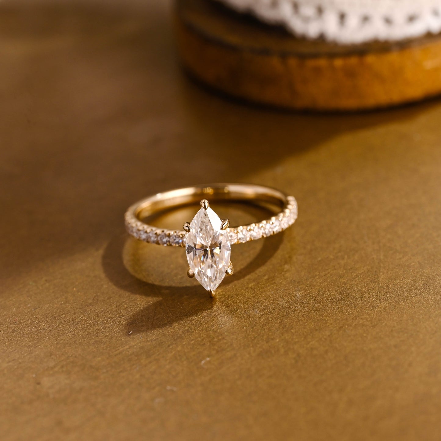 2 CT Round Three Stones Lab Grown Diamond Engagement Ring