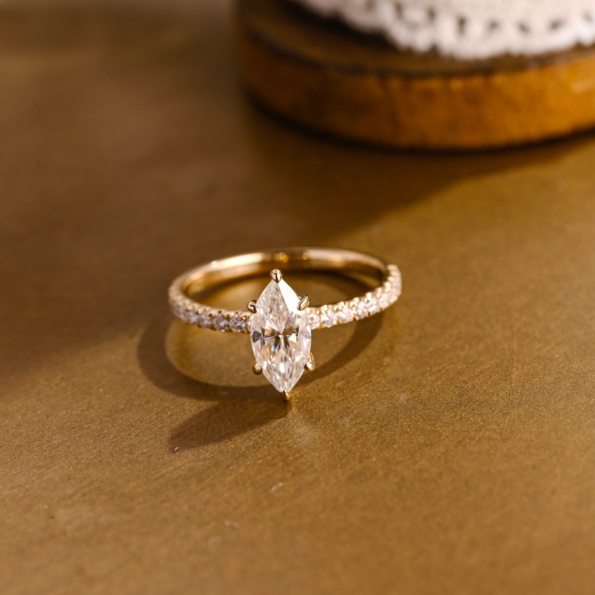 2 CT Round Three Stones Lab Grown Diamond Engagement Ring