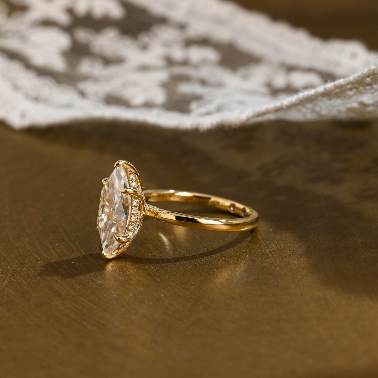 2 CT Round Three Stones Lab Grown Diamond Engagement Ring