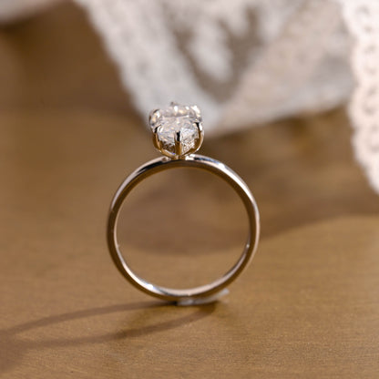2 CT Round Three Stones Lab Grown Diamond Engagement Ring