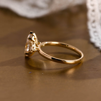 2 CT Round Three Stones Lab Grown Diamond Engagement Ring