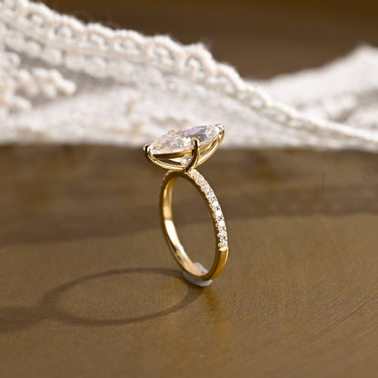2 CT Round Three Stones Lab Grown Diamond Engagement Ring