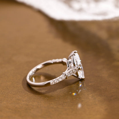 2 CT Round Three Stones Lab Grown Diamond Engagement Ring