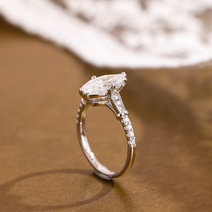 2 CT Round Three Stones Lab Grown Diamond Engagement Ring