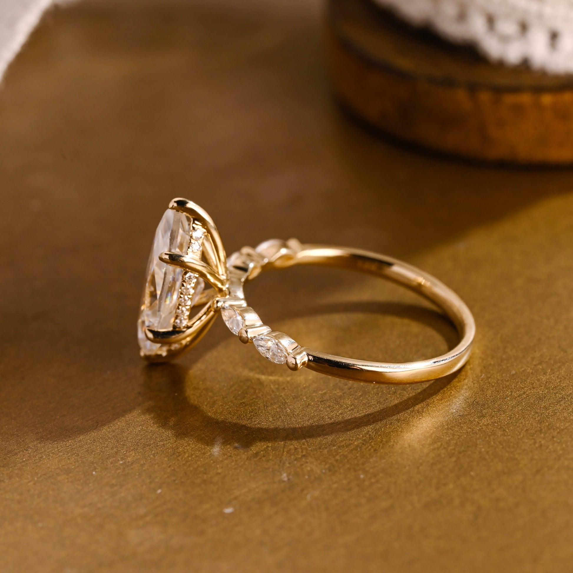 2 CT Round Three Stones Lab Grown Diamond Engagement Ring