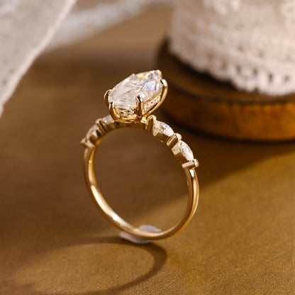 2 CT Round Three Stones Lab Grown Diamond Engagement Ring