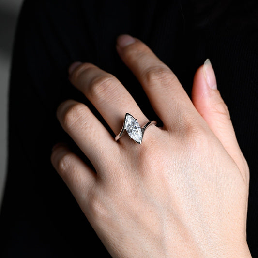 2 CT Round Three Stones Lab Grown Diamond Engagement Ring