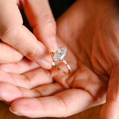 2 CT Round Three Stones Lab Grown Diamond Engagement Ring