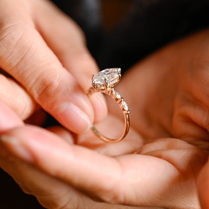 2 CT Round Three Stones Lab Grown Diamond Engagement Ring