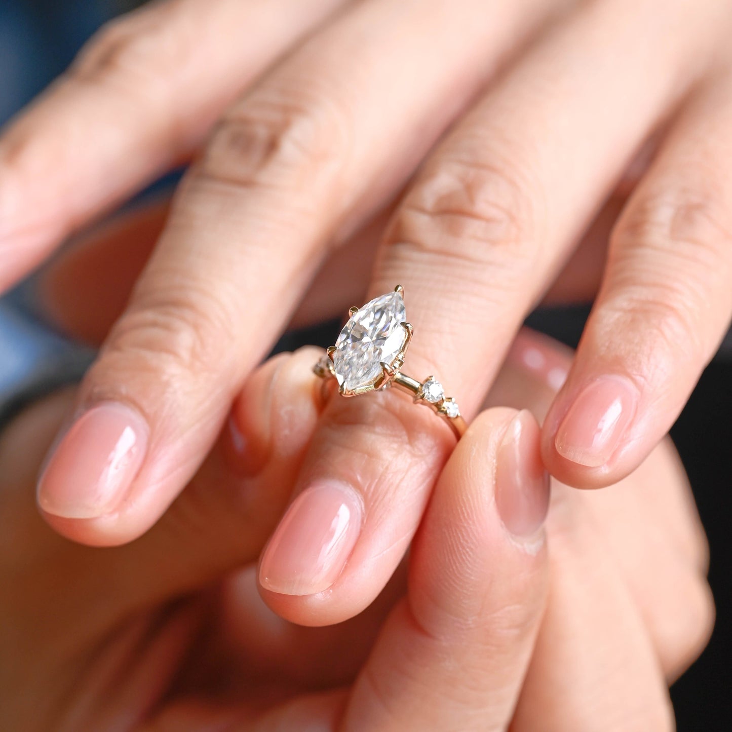 2 CT Round Three Stones Lab Grown Diamond Engagement Ring