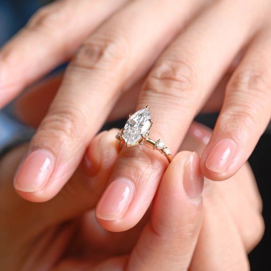 2 CT Round Three Stones Lab Grown Diamond Engagement Ring