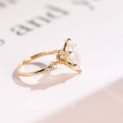 2 CT Round Three Stones Lab Grown Diamond Engagement Ring