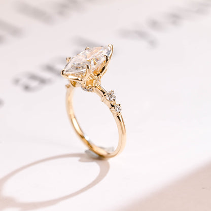 2 CT Round Three Stones Lab Grown Diamond Engagement Ring