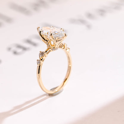 2 CT Round Three Stones Lab Grown Diamond Engagement Ring