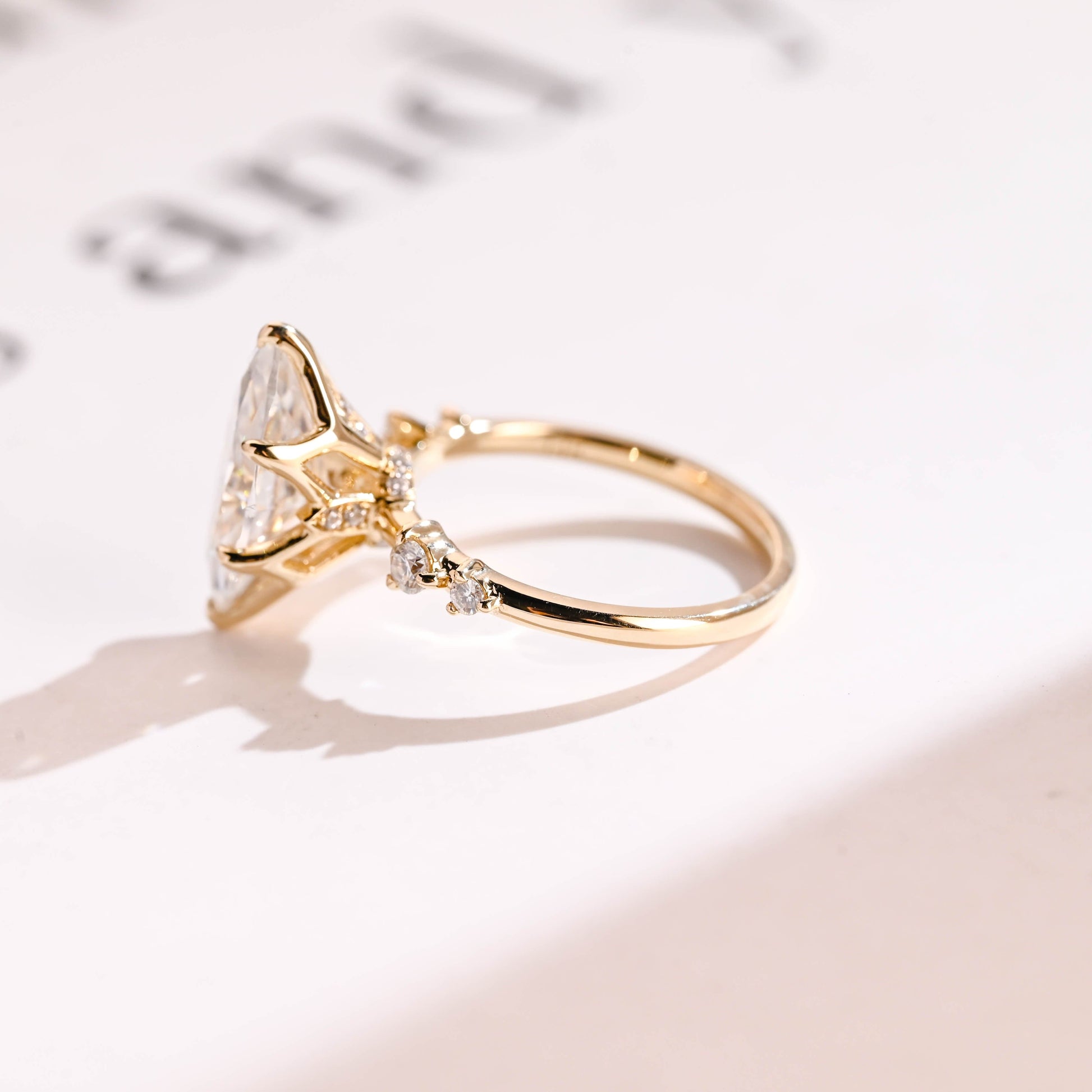 2 CT Round Three Stones Lab Grown Diamond Engagement Ring