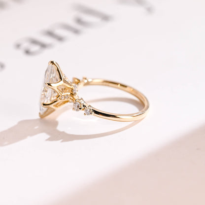 2 CT Round Three Stones Lab Grown Diamond Engagement Ring