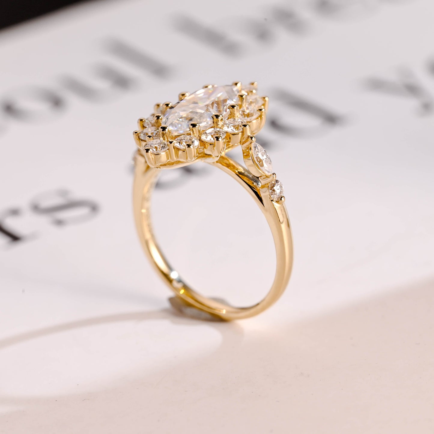 2 CT Round Three Stones Lab Grown Diamond Engagement Ring