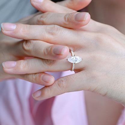 2 CT Round Three Stones Lab Grown Diamond Engagement Ring